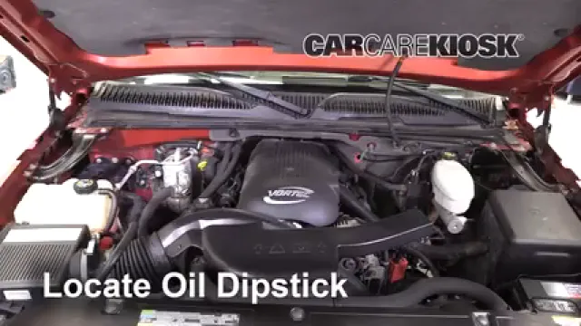 2003 Chevrolet Avalanche 1500 5.3L V8 Aceite Controlar nivel de aceite